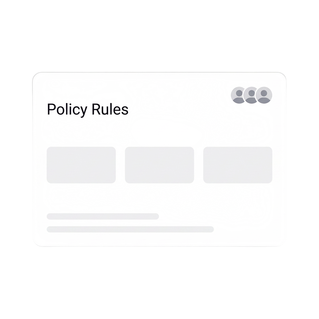 Policy rules dashboard card